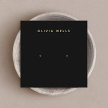 シンプルエレガントモダン角ブラックイヤリングディスプレイ