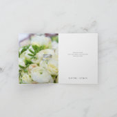 シンプルエレガントモダン金ゴールド写真結婚s サンキューカード (内部)