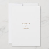 シンプルエレガントモダン金ゴールド 招待状 (裏面)