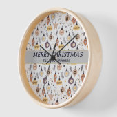 シンプルエレガントモダン飾クリスマス家族 壁時計 (傾斜)