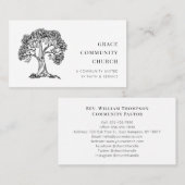 シンプルエレガントモダン黒白の教会 名刺 (正面/裏面)