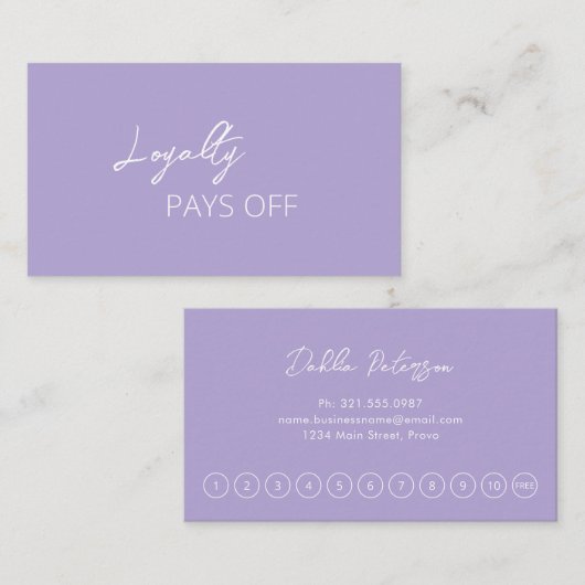 シンプルエレガントモダン ロイヤリティカード (正面/裏面)