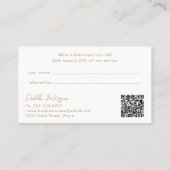 シンプルエレガントモダン 紹介カード (裏面)