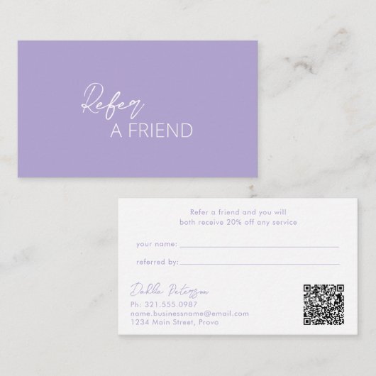 シンプルエレガントモダン 紹介カード (正面/裏面)