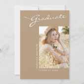 シンプルエレガントモダン | 1フォトカーキグラード 案内状 (正面)