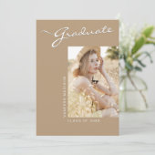 シンプルエレガントモダン | 1フォトカーキグラード 案内状 (スタンド正面)