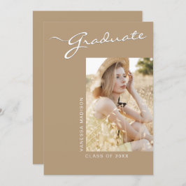 シンプルエレガントモダン | 1フォトカーキグラード 案内状