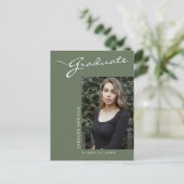 シンプルエレガントモダン | 1フォトグラッド発表 ポストカード (スタンド正面)