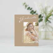 シンプルエレガントモダン | 1フォトグラッド発表 ポストカード (スタンド正面)