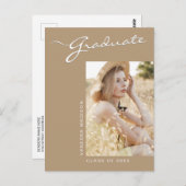 シンプルエレガントモダン | 1フォトグラッド発表 ポストカード (正面/裏面)