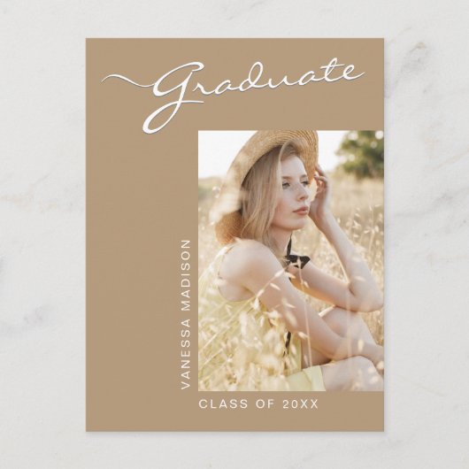 シンプルエレガントモダン | 1フォトグラッド発表 ポストカード (正面)