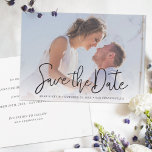 シンプルエレガントモダンBlack Script Photo's 結婚. セーブザデート<br><div class="desc">このシンプルは、写真のウェディングは日付フラットカードのテンプレートを保存しますスタイリッシュモダンは、その下の行にあなたの名と日付と結婚のロケールを持つ活気のあるスクリプトで'日付を保存'の機能。[日付を保存]スクリプトは黒で、名前、日付、および場所の詳細文字のデフォルトの色は、ほとんどの黒の非常に濃いグレーである。好みに合わせて詳細文字の色やフォントを変更できる。デフォルトのシェイプ標準のシャープなコーナーを作成しましたが、このデザインでは丸いコーナーも素晴らしく動作するので、編集モードで両方の外観を見て、どのグリップを見てみよう！後ろに我々は情報のための非定型の順序を選んだ、'の'の文字のための'の文字の後に'日付を保存'のを置く結婚，それはパスを少ない旅の魅力を与える。この順序を簡単に変更したり、他の項目を変更してニーズに合わせることができます。背景を透明にして、紙の色を基調として使うようにした。編集ツールで基本色の1つを選択するかもし、研究で見つけた特定の色相を持つ色番号を入力するか、またはカラースペクトルツールを見て何かを見ることによって、これを簡単に変更できる。背面のデフォルトの文字トーンはグレーだが、これを別の文字カラーに合わせて編集したり、フォントを変更したりすることもできます。直感的な編集ツールとデザインツール、写真お気に入りのとインスピレーションを使用して、この単純にシックな写真の結婚式を作成する日付カードをユニークな保存！</div>