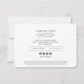 シンプルエレガントモダンChic Business Promo Coupon サンキューカード (裏面)