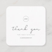 シンプルエレガントモダンChic Business Promo Coupon スクエア名刺 (正面)