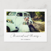 シンプルエレガントモダンChristmas写真 シーズンポストカード (正面)