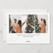 シンプルエレガントモダンHappy New Year Six Photo シーズンカード (裏面)