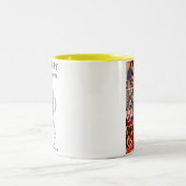 シンプルエレガントモダンHappy New Year Three Photo ツートーンマグカップ (中央)