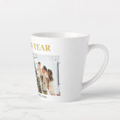 シンプルエレガントモダンHappy New Year Two Photo カフェラテマグ (右)