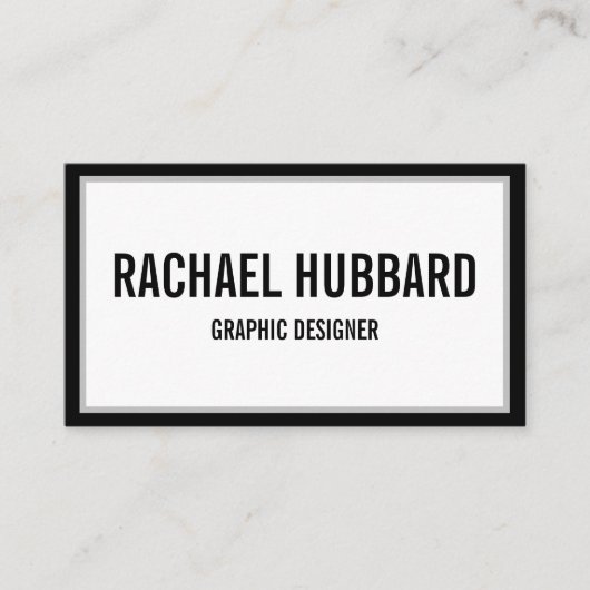 シンプルエレガントモダンQrコードカスタム 名刺 (正面)