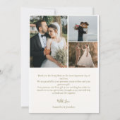 シンプルエレガントモダンScript 6写真結婚s サンキューカード (裏面)