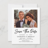 シンプルエレガントモダンScript Photo結婚's 招待状 (正面)