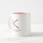 シンプルエレガントモノグラムの名 ツートーンマグカップ (正面左)