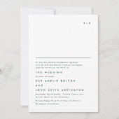 シンプルエレガントモノグラムエメラルドグリーン結婚ズ 招待状 (正面)