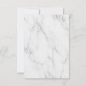 シンプルエレガントモノグラムクラシック結婚式RSVP 出欠カード (裏面)