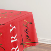 シンプルエレガントモノグラムメリークリスマス テーブルクロス (インサイチュ)