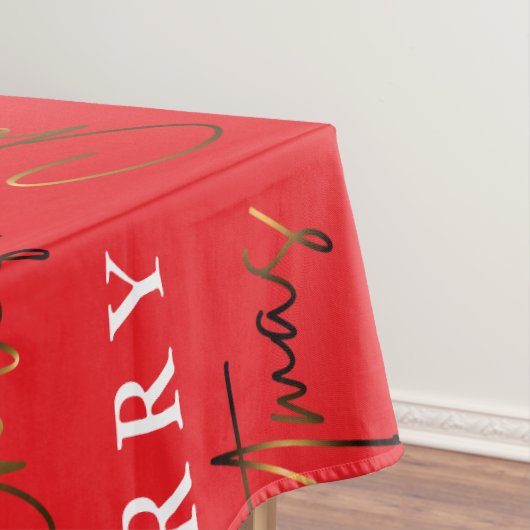 シンプルエレガントモノグラムメリークリスマス テーブルクロス (インサイチュ)