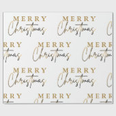 シンプルエレガントモノグラムメリークリスマス ラッピングペーパー (フラット)