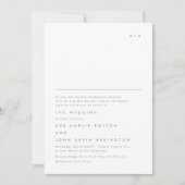 シンプルエレガントモノグラムモスグリーン結婚ズ 招待状 (正面)