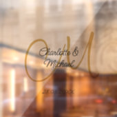 シンプルエレガントモノグラム結婚の ウィンドウサイン (シート2)