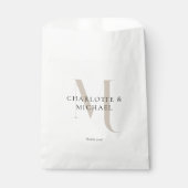 シンプルエレガントモノグラム結婚の フェイバーバッグ (正面)