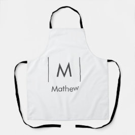 シンプルエレガントモノグラムgroomsman行名 エプロン