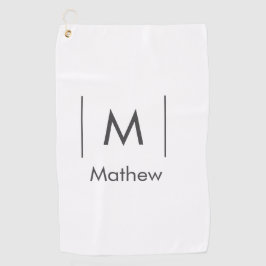 シンプルエレガントモノグラムgroomsman行名 ゴルフタオル