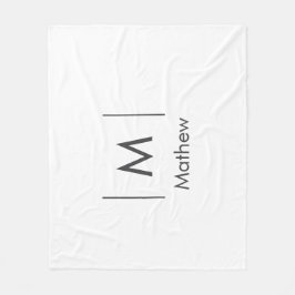 シンプルエレガントモノグラムgroomsman行名 フリースブランケット