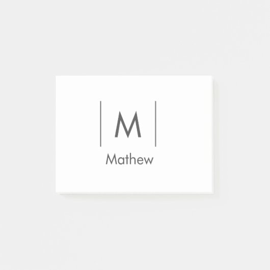 シンプルエレガントモノグラムgroomsman行名 ポストイット (正面)
