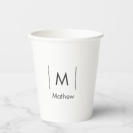 シンプルエレガントモノグラムgroomsman行名 紙コップ
