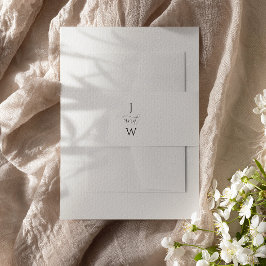 シンプルエレガントモノグラ結婚ム 招待状ベリーバンド