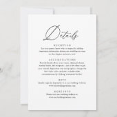 シンプルエレガントモノグ結婚ラム詳細 招待状 (裏面)