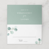 シンプルエレガントユーカリ素朴グ結婚ス プレイスカード (外部開封)