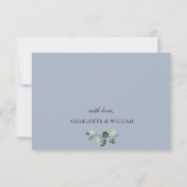 シンプルエレガントユーカリ結婚ス 出欠カード (裏面)