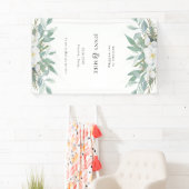 シンプルエレガントユーカリ結婚ス 横断幕 (インサイチュ)