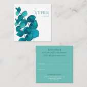 シンプルエレガントユーカリ葉パイプ 紹介カード (正面/裏面)