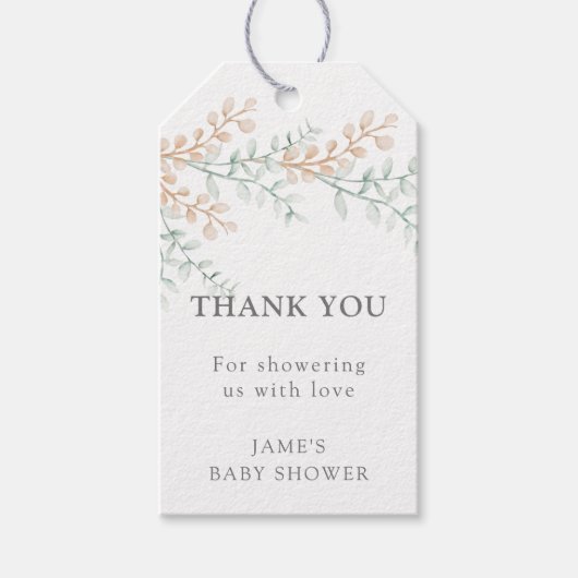 シンプルエレガントユーカリ ギフトタグ (正面)