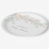 シンプルエレガントユーカリ ペーパープレート (アングル)