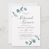 シンプルエレガントユ結婚ーカリのリハーサル 招待状 (正面)