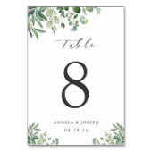 シンプルエレガントユ葉ーカリ結婚ス テーブルナンバー (裏面)