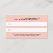 シンプルエレガントライトパステル美しい 予約カード (正面)